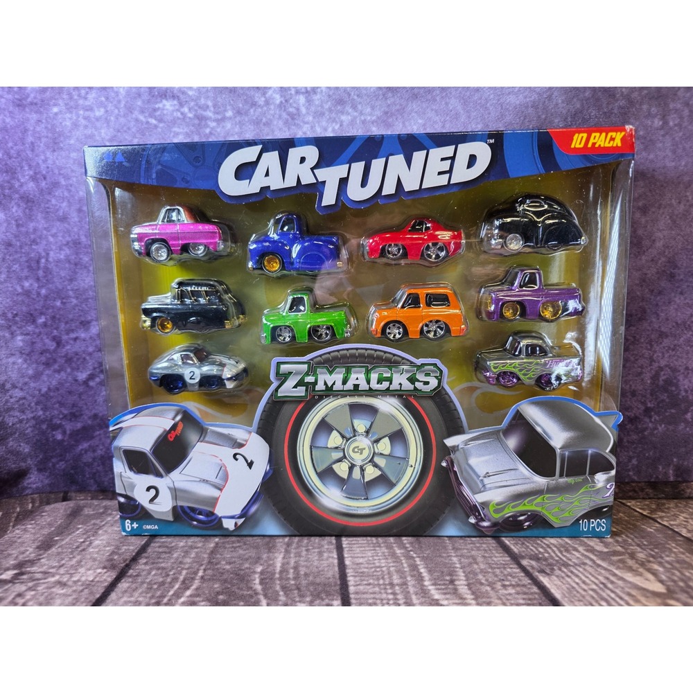 CarTuned Z-Macks Diecast Metal 10 Pack Chevy Corvette Bel Air Camaro C10 Trucks